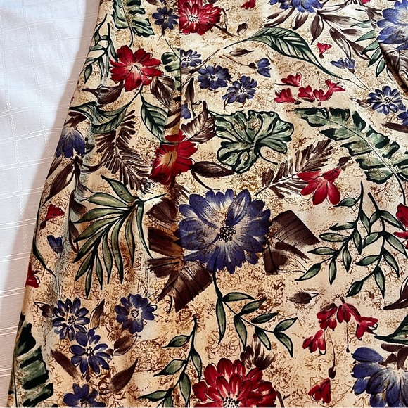 Vintage Maggy London 100% Silk Floral Cottagecore Dress Women's 12 Academia - Picture 11 of 11